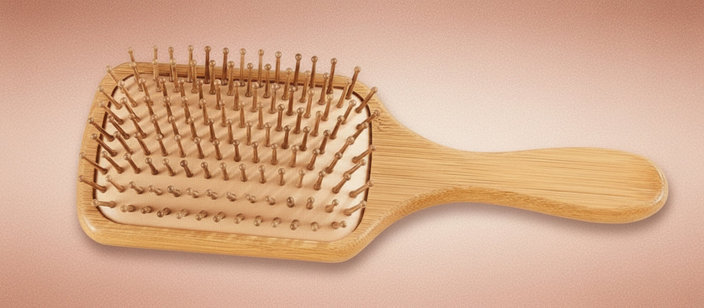GlowMiia Bamboo Paddle Brush/ Cepillo de Bambú GlowMiia